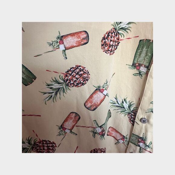 Pussers West Indies Hawaiian Men's Button Up Camp Shirt Tropical Size XL Silk - Picture 3 of 8